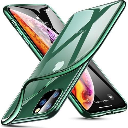 Plating Soft Clear Case for iphone 11 Pro MAX New Color Night Green Full Coverage Protective TPU Silicone Cover for Apple 11