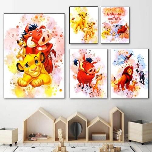 5D DIY Diamond Painting Set Disney Lion King Anime Cross Stitch Kit Full Drill Diamond Embroidery Mosaic Art Picture Gift Decor