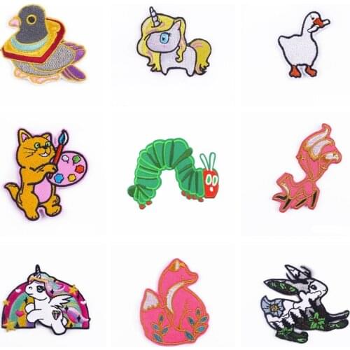 Nicediy Animal Patch Iron On Patches On Clothes Stripe Sewing Whale Cat Mbroidered Patches For Clothing Applique Patch Sticker