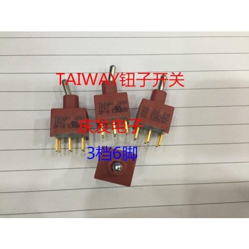 Original new 100% button switch 100AWDP6T2B4M2GE gold-plated foot waterproof and dustproof 6pin 3 gear
