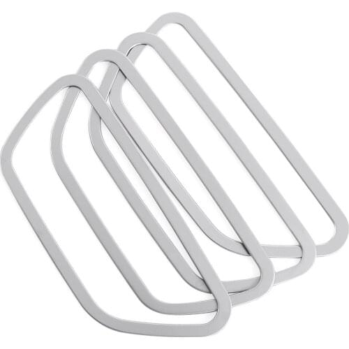 Stainless Steel trim interior doors handle decoration circle cover For 3 Series F30 F34 GT 316i 318i 320i 328i 2013- 2017