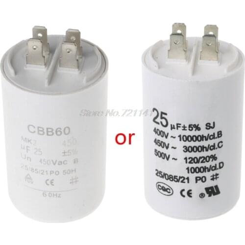 CBB60 AC450V 25UF 50/60Hz Capacitor Motor Conditioner Compressor Start Capacitor MAR20 Dropship
