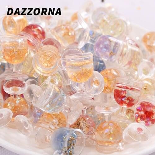 Transparent Mixed Color Five-Pointed Star Wineglass Shape 10-30Pcs Acrylic Beads For Making Jewelry Bracelet Crafts Accessories