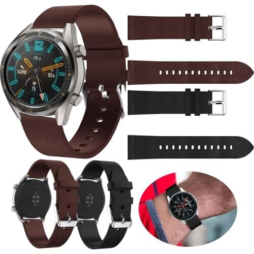 22mm Replacement luxury leather band Wrist for Samsung Galaxy Watch 46mm Gear S3 watch band for Huami 2S 2 watch for Huawei GT