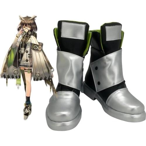 Arknights Silence Cosplay Boots Silver Shoes Custom Made Any Size