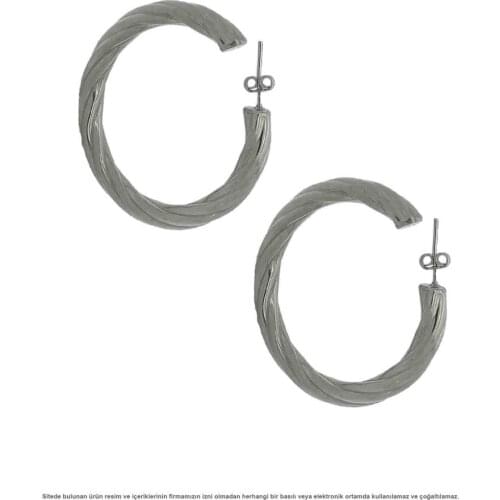 Burma Hoop Silver Earrings
