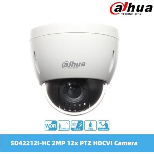 Dahua SD42212I-HC 2MP 12x Starlight PTZ HDCVI Camera 5.3mm~64mm Lens IP66 IK10 120dB True WDR 3D DNR