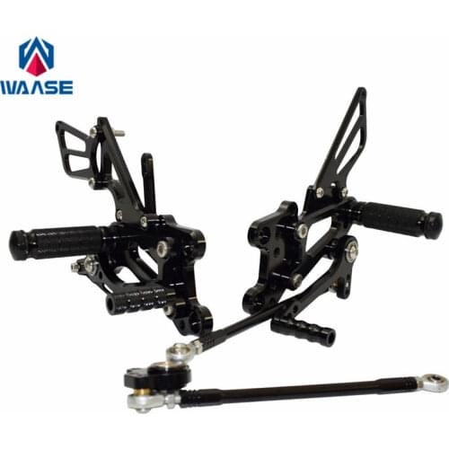 Waase Adjustable Rider Rear Sets Rearset Foot Rest Pegs For Honda CBR600RR CBR 600 RR F5 2003 2004 2005 2006