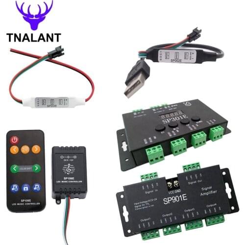 WS2811 WS2812B WS2813 WS2815 RGB LED Pixels Strip Light Controller SP002E SP105E SP106E SP107E SP108E SP110E SP501E SP901E