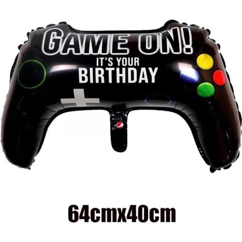 1pc Big Video Game Controller Aluminum Foil Balloons Inflate Toy Birthday Party Decoration 32 Inch Number Globos