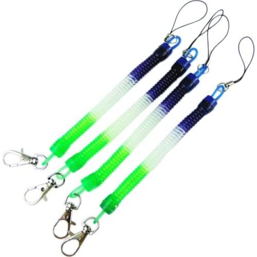 1Pcs Colorful Spring Coil Keychain Anti-lost Stretchy Outdoor Climbing Elastic Buckle Key Ring Car Key Ring Chain Accessories