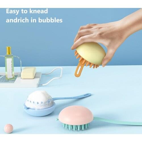 4 Pcs Head Body Scalp Massage Brush Detachable Hair Washing Comb Body Shower Brush for Home Spa Bathroom Supplies