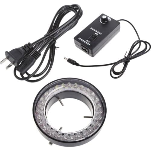 56 LED Adjustable Ring Light Illuminator Lamp For STEREO ZOOM Microscope EU /US Plug