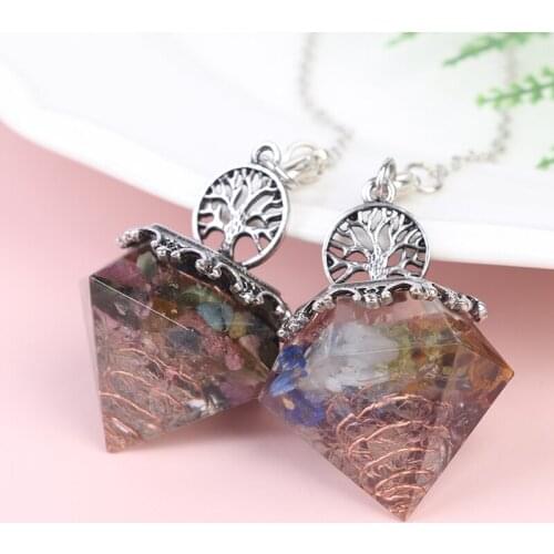 7 Chakra Dowsing Pendulum Crystal Divination Tree of Life 7 Chakra Pyramid