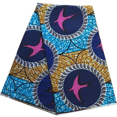 2021 AfricaIn Wax Fabrics Ankara Print Fabric 6 Yards Latest Nigeria Wax Guaranteed Real Ghana Wax Style For Women Dresses