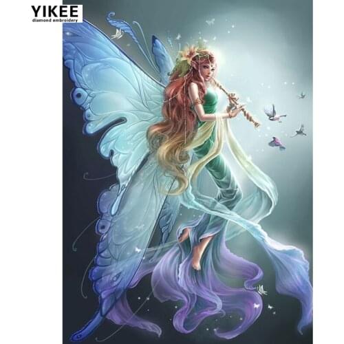 Full square diamond painting cross stitch fairy tale for home hobby,5d diy diamond painting butterfly beauty