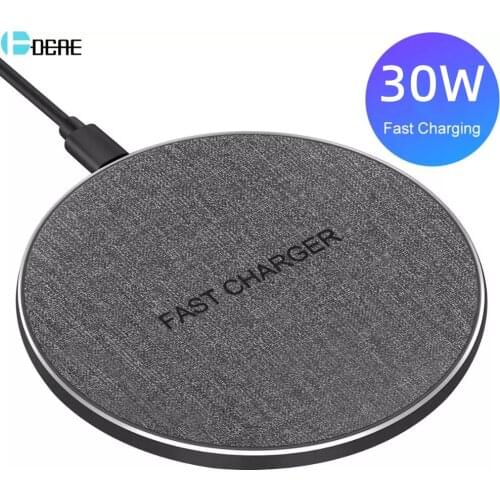 QI Wireless Charger Type C USB 30W for IPhone 12 11 XS XR X 8 Fast Charging For Samsung S20 S10 S9 Xiaomi Mi 10 9 Huawei Mate 40
