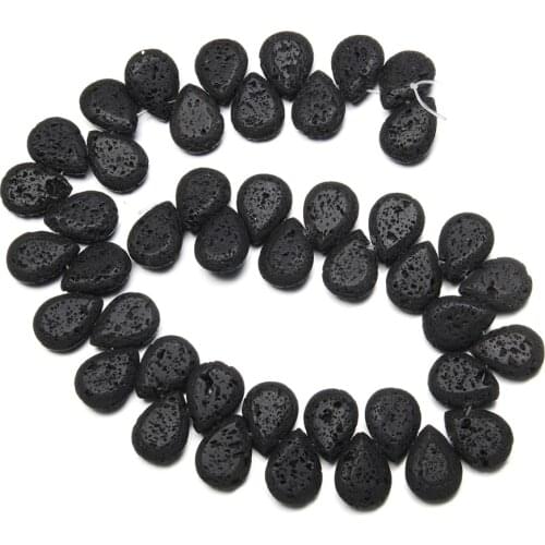 Natural Stone Lava Volcanic Stone Beaded Water drop shape Loose Spacer Bead for Jewelry Making DIY Bracelet Necklace Accessories
