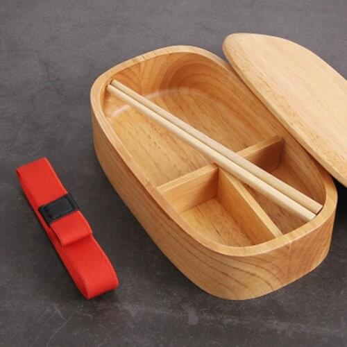 Senior double-layer Japanese bento box lunch box student compartment lunch wooden lunch box sushi box