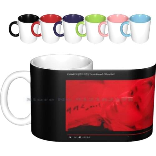 Enhypen , Drunk Dazed , Sunwoo ( Screen Shot ) Ceramic Mugs Coffee Cups Milk Tea Mug Kpop Enhypen Drunk Dazed Sunwoo Boy Group