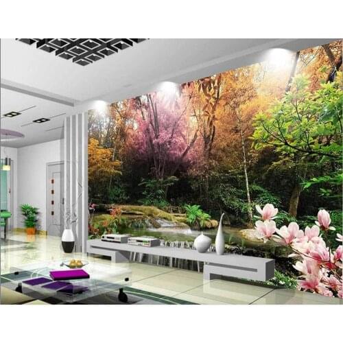 Customize photo wallpaper for home walls Green forest Living room bedroom wall paper tv wallpapers for kids on the wall