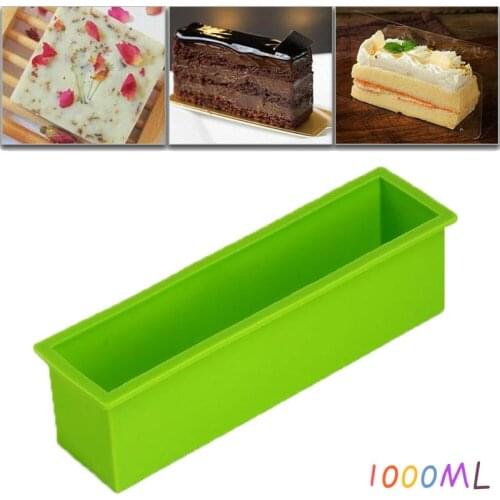 Flexible Rectangular Soap Silicone Mold for Handmade Soap Candle Chocolate Cake Nougat Crafts DIY Silicone Toast Loaf Soap Mold