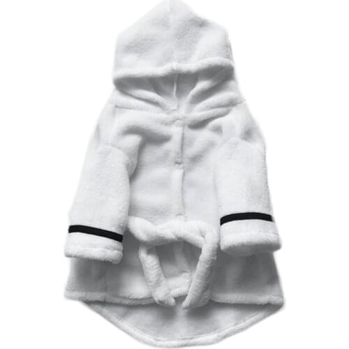 Dog Bathrobe Thickened Pet Bathrobe With Strong Water Absorption Super Soft Nightgown For Cat Dog Pet Comfortable Pajama