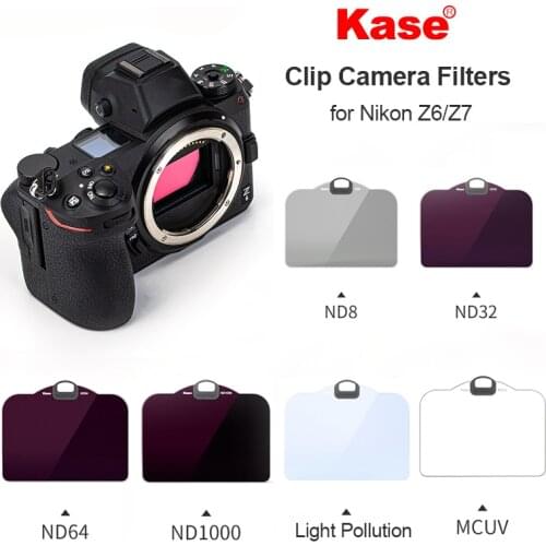 Kase Built-in CMOS Protector MCUV/Neutral Density ND1000 ND64 ND8/Light Pollution Filter for Nikon Z5/Z6/Z7/Z6II/Z7II Camera