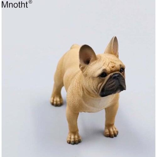 Mnotht 1/6 French Bulldog Posture Simulation Dog Model Scene Accessory Vehicle Craft Decoration for Action Figure Collection m5n