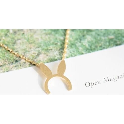 Fashion Bunny Ears charm Pendant Necklace for women gift Free Shipping Wholesale