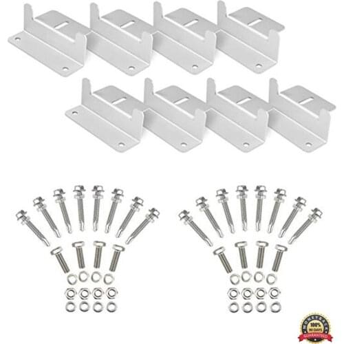 Solar Panel Roof Mounting Z Bracket Mount with Nuts Bolts Supporting for RV Roof Boat wall and other Off Gird Roof Installation