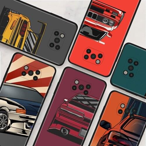 Cartoon Car Tail Light Silicone Soft Pnone Case For Xiaomi Mi Poco X3 NFC Pocophone F1 M3 Pro 5G F3 Back Cover Fundas Housing