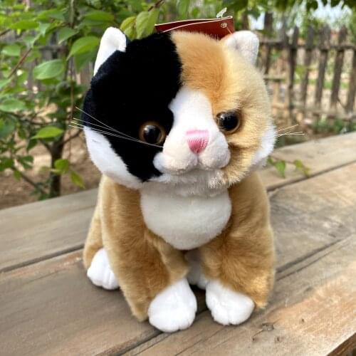 20cm Three Mix-Color Cat Stuffed Plush Soft Doll Kitten Animals Toy Girls Baby Kids Birthday Gift