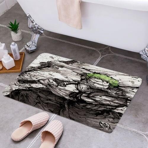 One Piece Roronoa Zoro Anti-slip Doormat Vacuuming Water Absorbing Kitchen Bedroon Bath Floor Mats Home Entrance Home Decora
