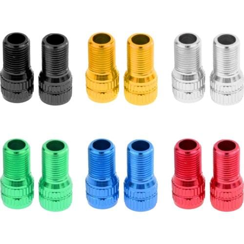 1 Pair Converter Presta to Schrader Bicycle Bike Valve Adaptor Tube Pump Tools Silver Green Blue Red Gold Black
