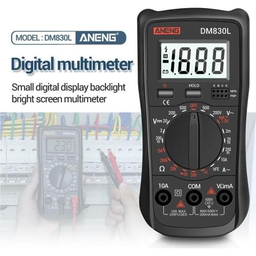 Profession Digital Multimeter Electric Meter Tester With LCD Backlight AC / DC Ammeter Volt Ohm Tester Home Current Tester