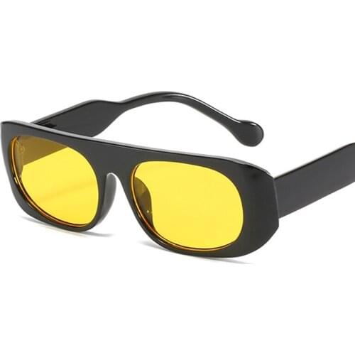 Yellow Small Square Sunglasses Women Vintage Rectangle Sun Glasses Female Gradient Clear Shades Eyewear zonnebril dames