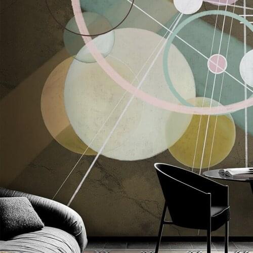 MASAR Modern minimalistic geometric custom mural round planet abstract wallpaper living room background wallpaper Astral body