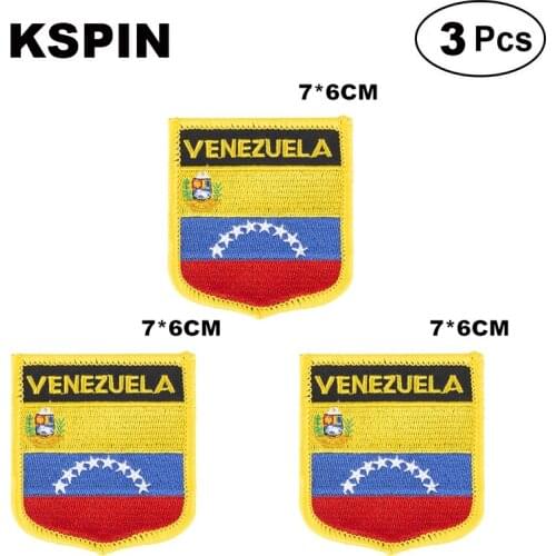 Venezuela Shiled Shape flag patches national flag patches for Cothing DIY Decoration