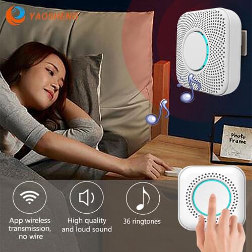 YS 433Mhz Smart Wireless Doorbell Home Security Welcome Alarm Doorbell 36 Songs Multi-functon Door Button