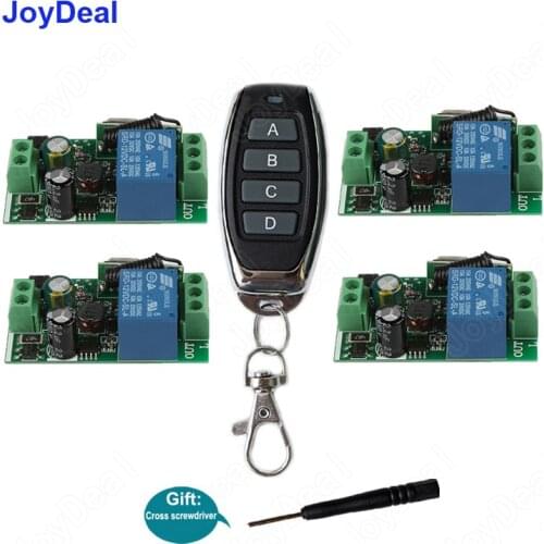 433 Mhz Universal AC 110V 220V Wireless 1CH RF Remote Control Switch Receiver RF Relay Transmitter For Led Light Lamp Switch DIY