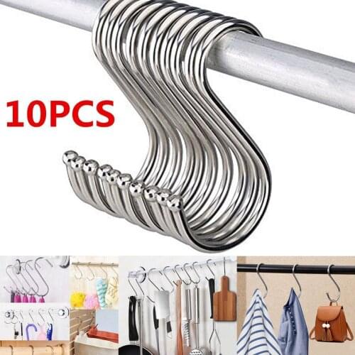 Youool Bathroom 10pcs / Set Metal S Type Kitchen Bedroom Hook Up Stainless Steel Super Load-Bearing