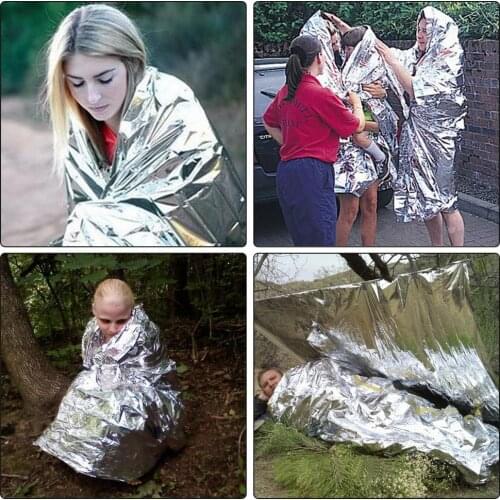 Curtain Military Blanke Emergency Thermal Blanket Outdoor WaterProof Survival Rescue Blanket Foil Thermal Space First Aid Rescue