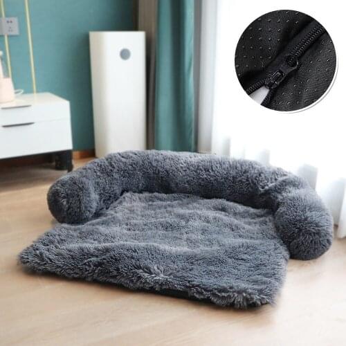 1pcs Plush Doghouse Plush Blanket Pure Cotton Material Solid Color Padded Upholstery Pet Dog Sofa Mattress Can Be Washed