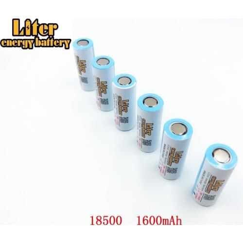 2pcs/lot 18500 Batteries 18490 Real 1600mAh Li-ion Lithium 3.7V Rechargeable FlashLight Torch Battery Power Bank LED Energy