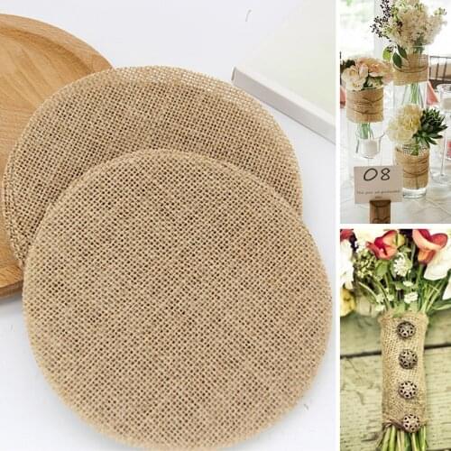 2021 Natural Jute Fabric Burlap Handwork Crafts Hemp Ribbon Christmas Decoration for Home Sewing DIY