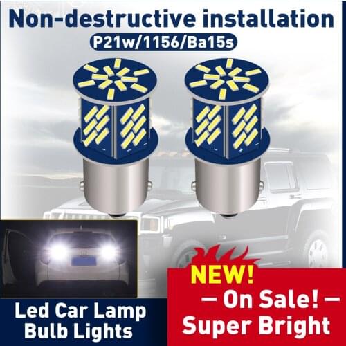 2x P21w LED High Quality Day Running light For Lada Kalina Granta DRL Reverse Bulbs 12V 6500K White Super Bright Turn Signal La