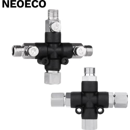 3-Way Airbrush Air Hose Adapters Splitter Manifold Airbrush Accessories Multi Use Airbrush Fittings 1/8" with Adjust Knob Valve