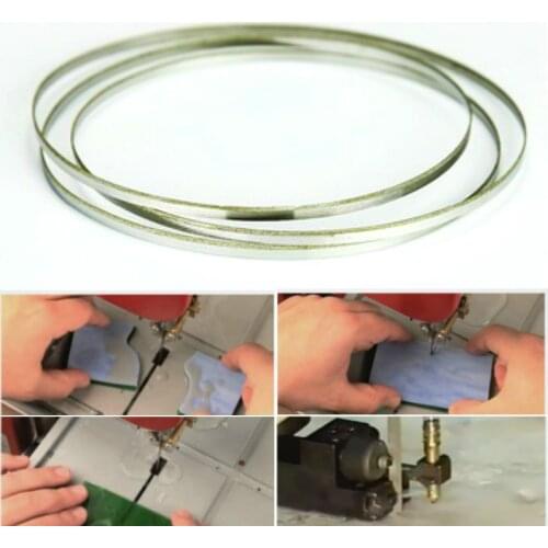 37-59*1/8 Inch Stainless Steel Seamless Circular Diamond Band Saw Blade Bimetal Saw Blade for Cutting Graphite Glass Stone