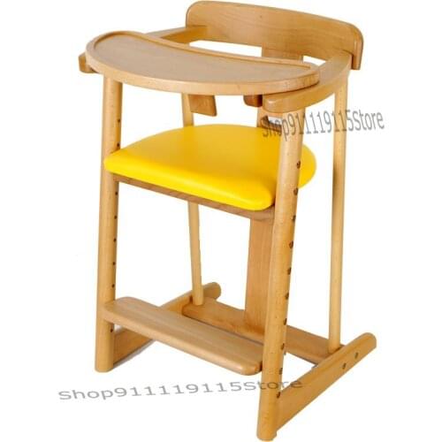 Baby Dining Chair Solid Wood Childrens Adjustable Multifunctional Dining Chair Beech Family Bb Dining Chair
